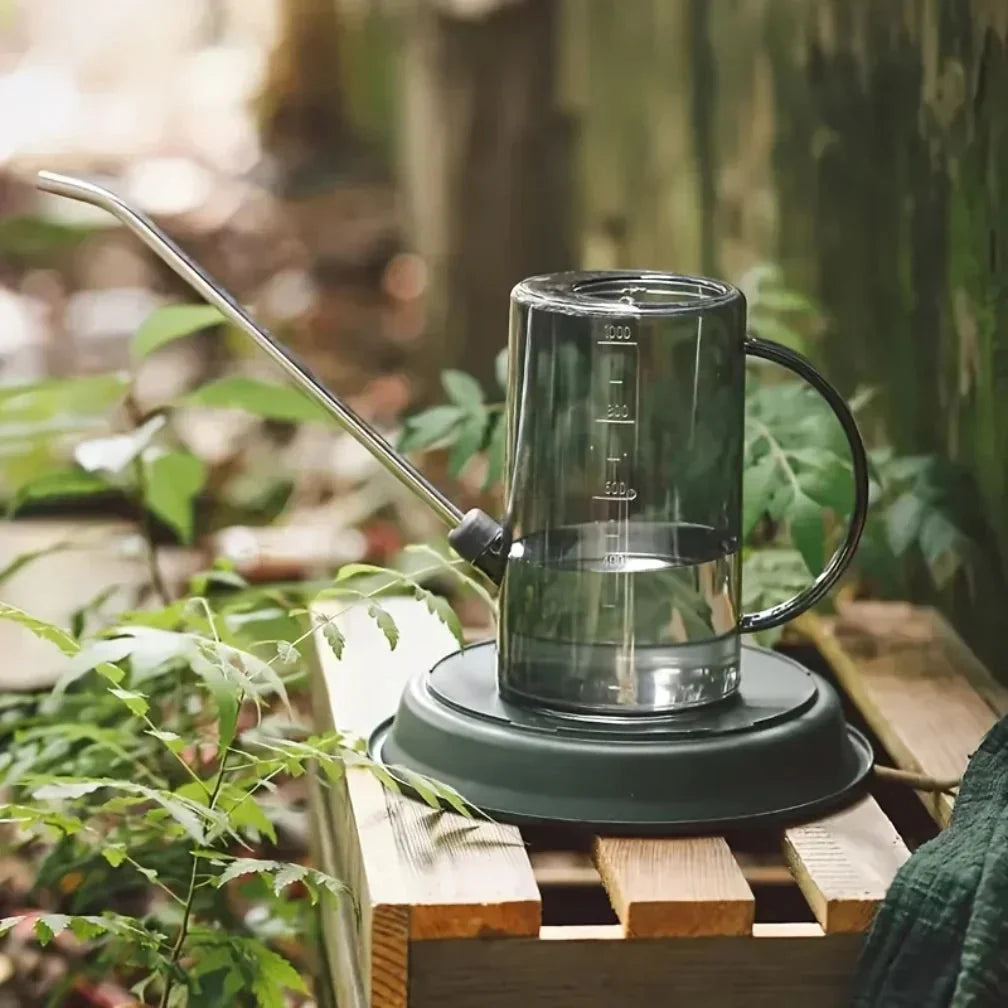Long Spout Watering Can with Measurement Marks – Available in Green or Gray