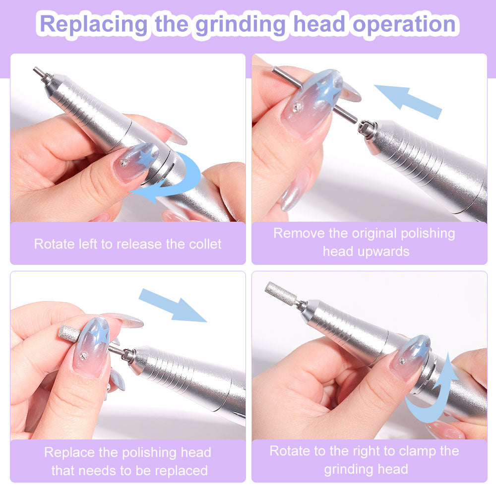 Rechargeable Electric Nail File 45000 RPM for Acrylic and Gel