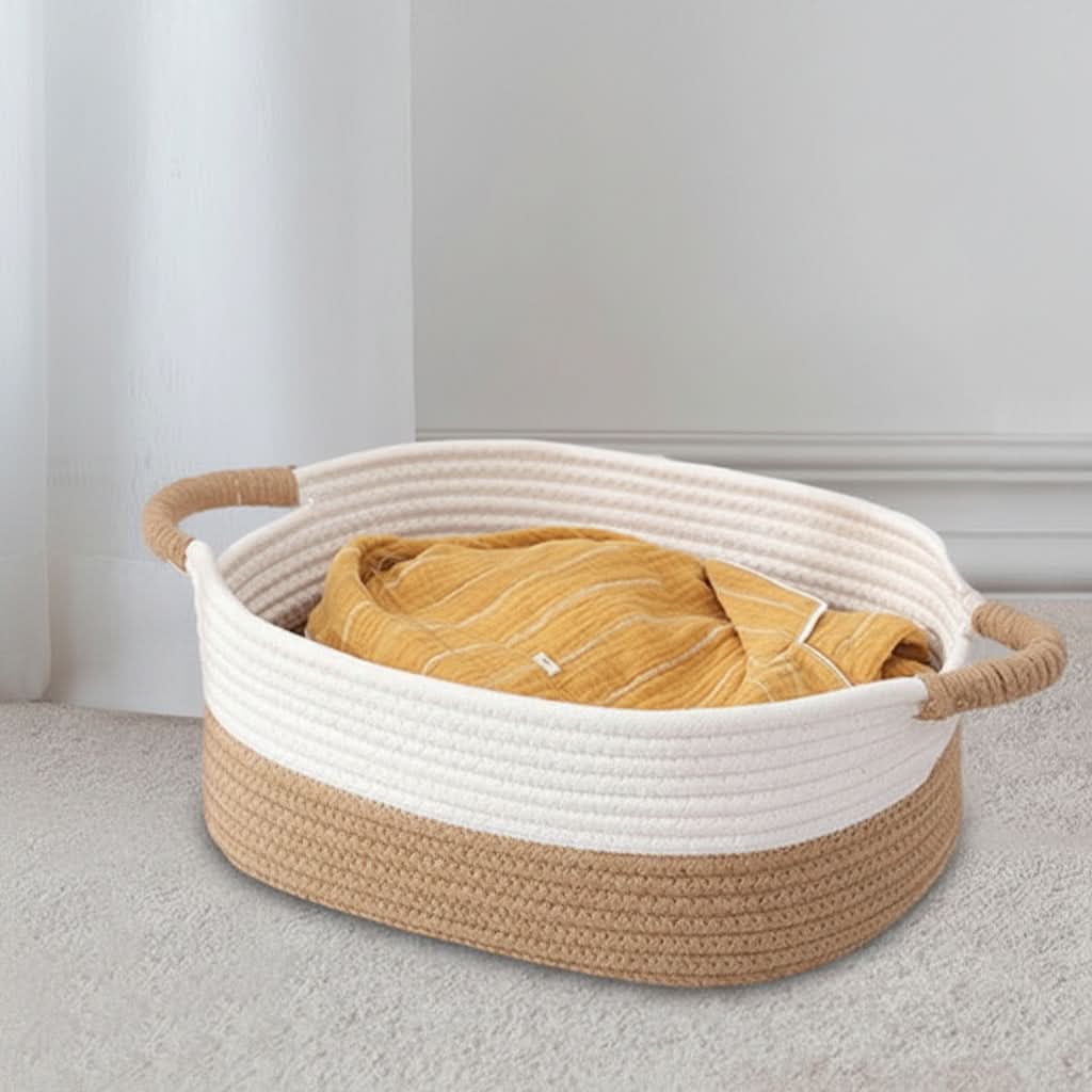 Stylish Storage Basket with Multifunctional Woven Design
