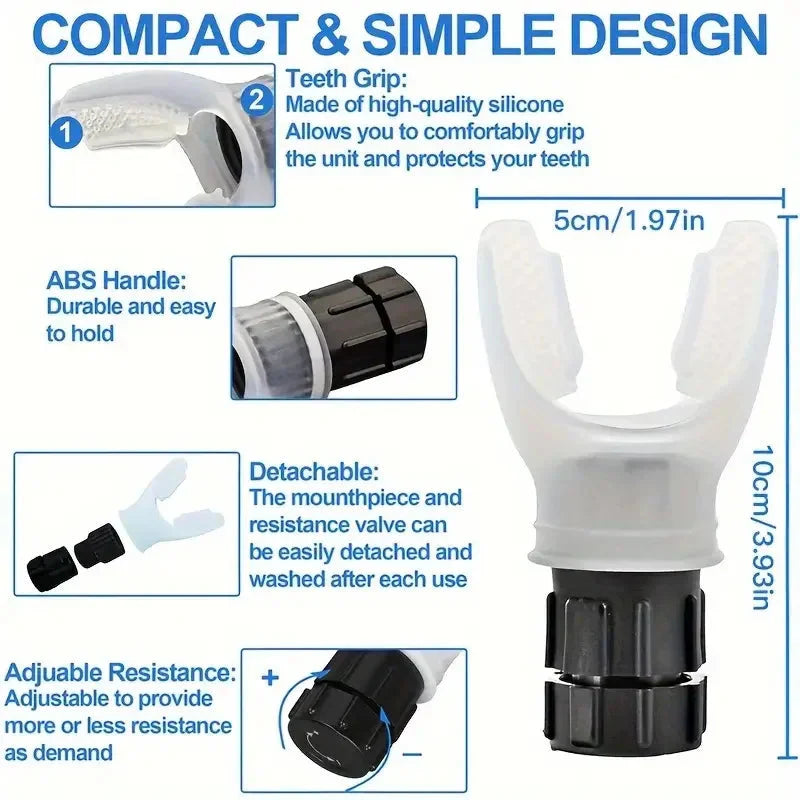 Adjustable Resistance Breathing Exercise Trainer