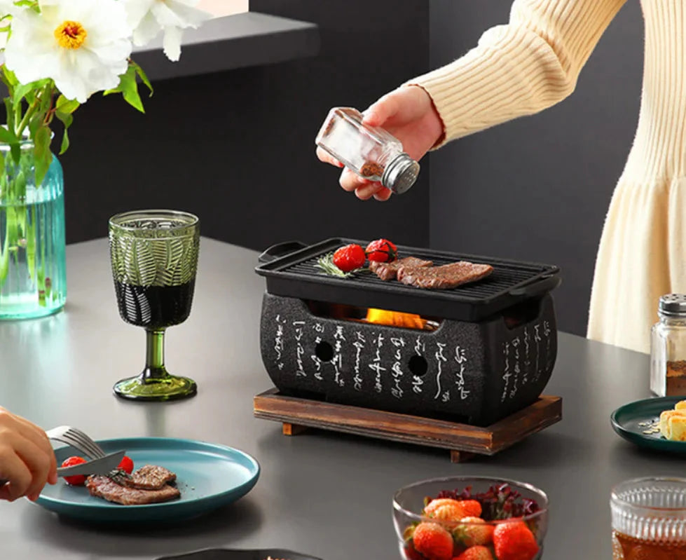 Korean Style Portable Charcoal Grill – Compact Design