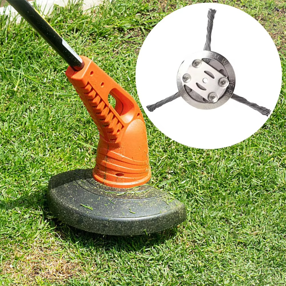 6-Inch Wire Brush Cutting Head for Battery Grass Trimmers