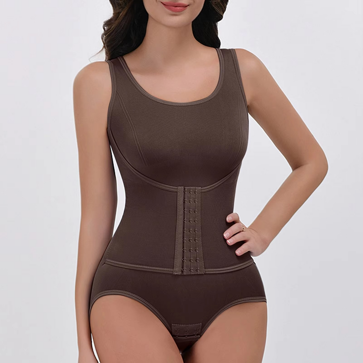 Women’s Smooth Fit Bodysuit and Bra Set with Adjustable Straps