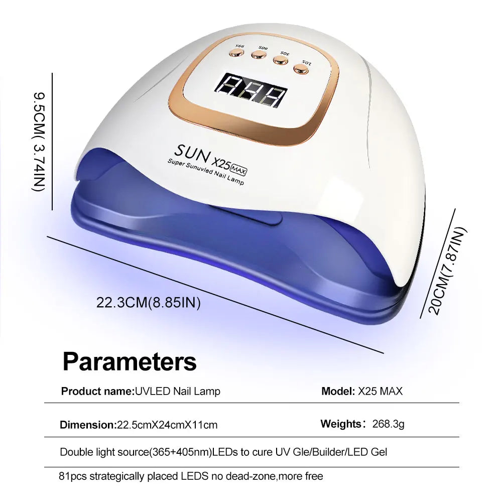 Nail Dryer with 81 LEDs for Gel Manicures at Home – UV/LED Lamp