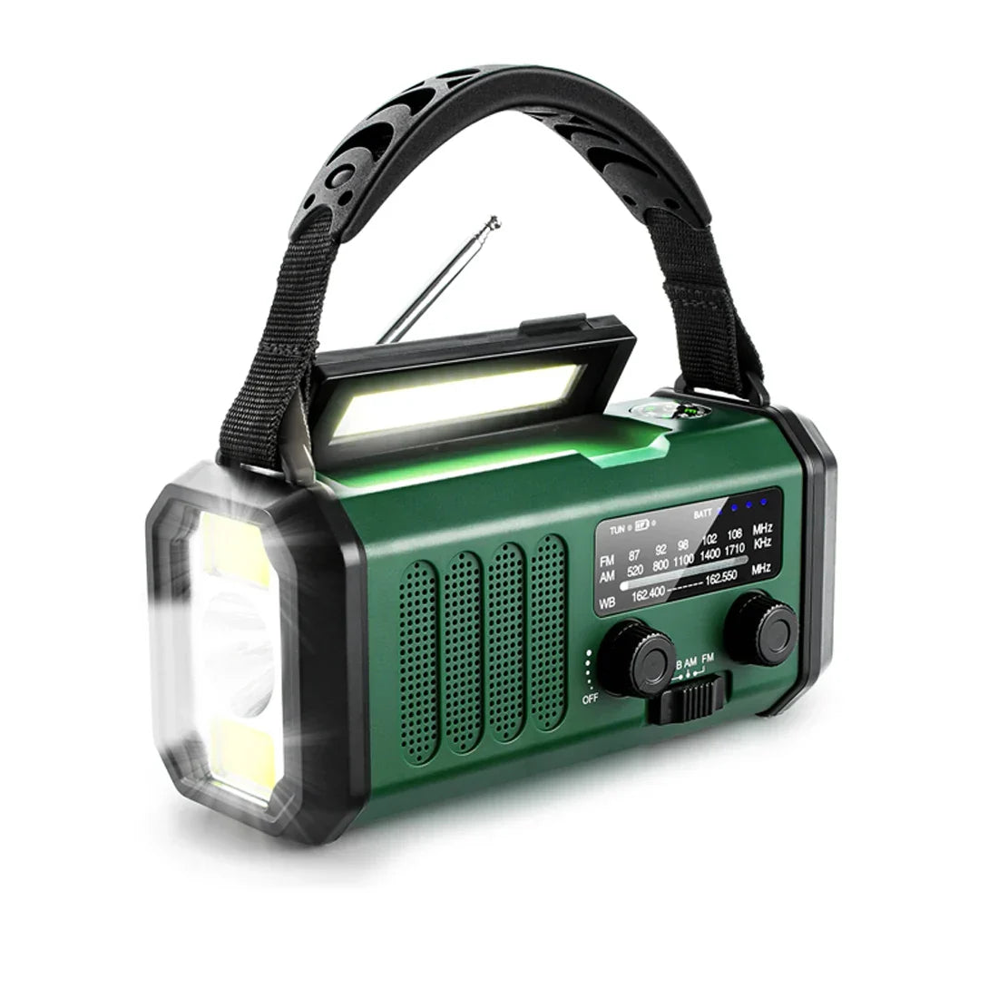 Solar Hand Crank NOAA Weather Radio with SOS Power Bank for Emergencies
