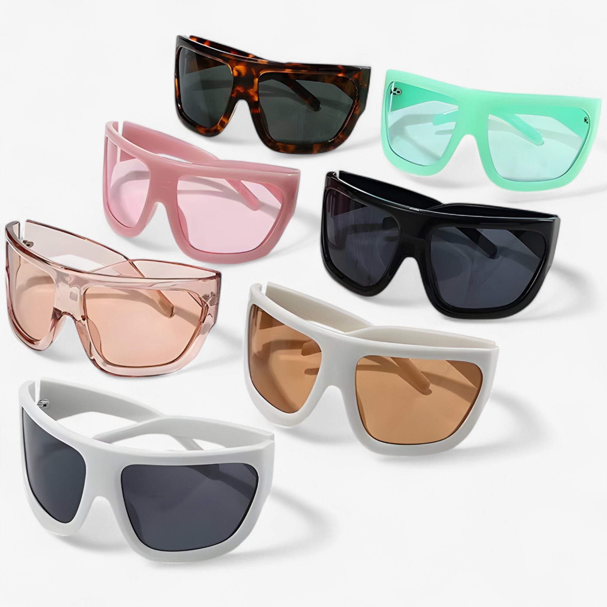 Large Sports Sunglasses with Wraparound Design