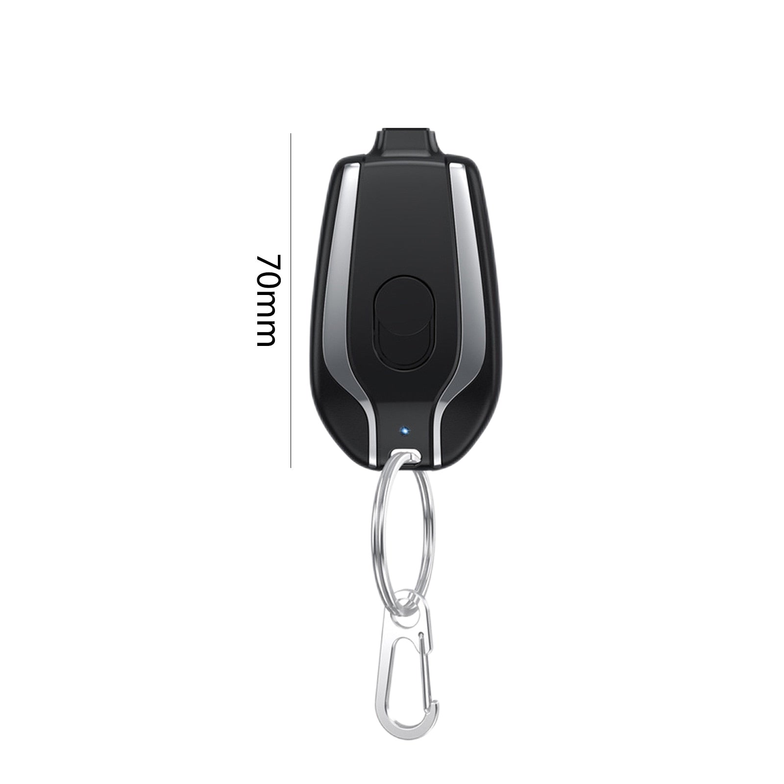 Waterproof Compact Power Bank with Keychain Attachment