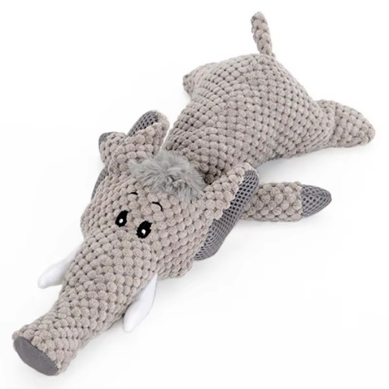 Plush Dog Toy for Large Breeds – Fleece, Machine Washable, Squeaker Inside