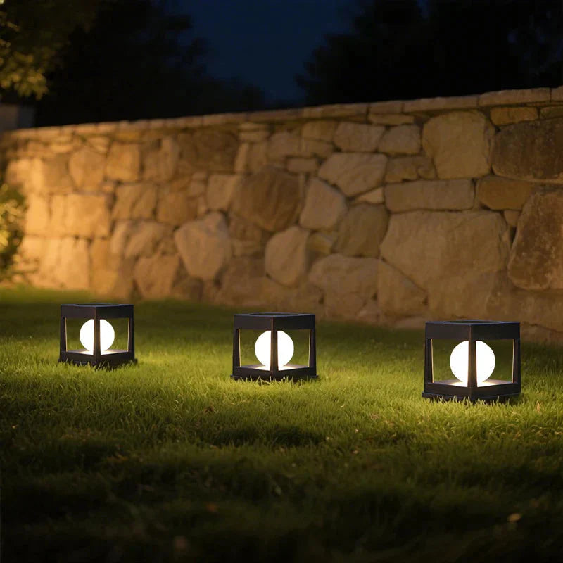 Automatic Sensor Solar Lantern for Garden with Two Light Colors