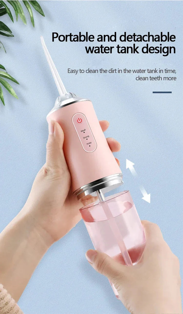 Water Flosser for Travel with Four Replacement Cleaning Heads
