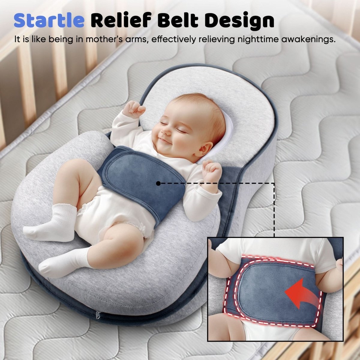 Safe Sleep Support Pillow for Baby – Ergonomic Design
