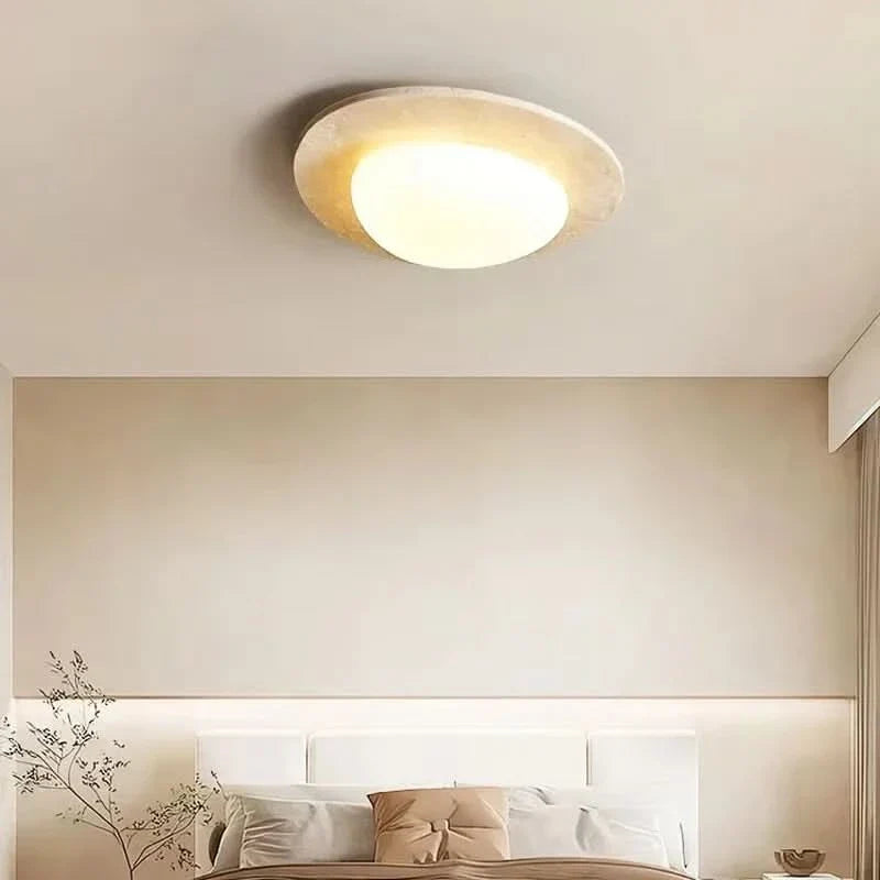 Natural Stone Wabi Sabi LED Ceiling Fixture