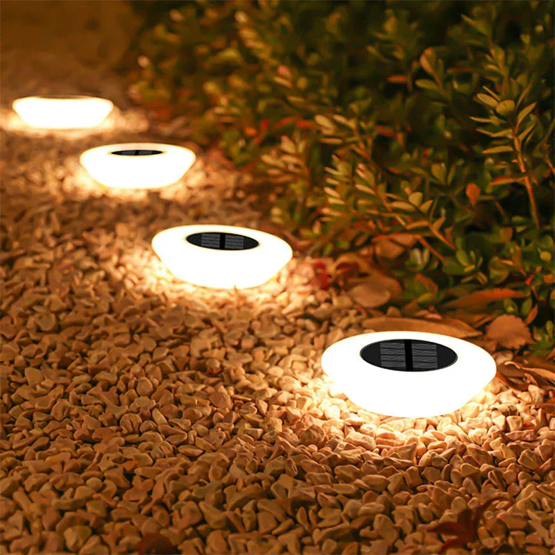 Set of 4 Solar Landscape Lights – 14 LEDs with 360-Degree Illumination