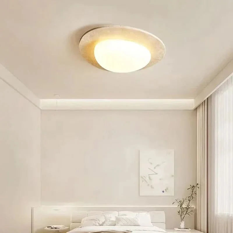 Natural Stone Wabi Sabi LED Ceiling Fixture