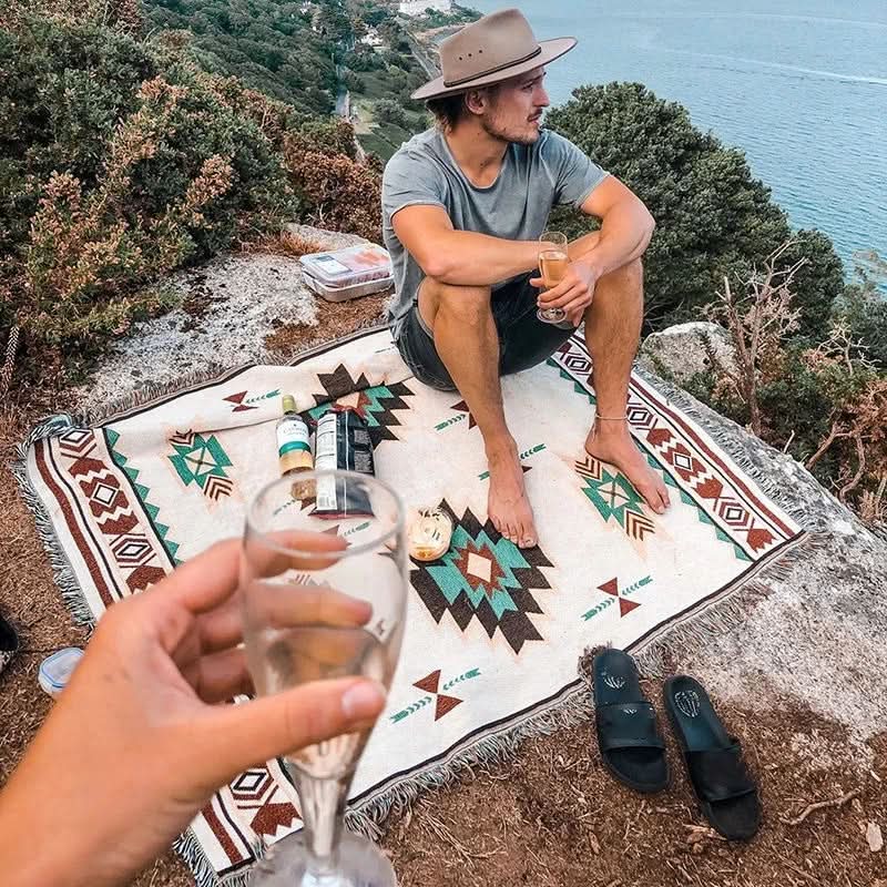 Bohemian Travel and Sofa Linen Blanket