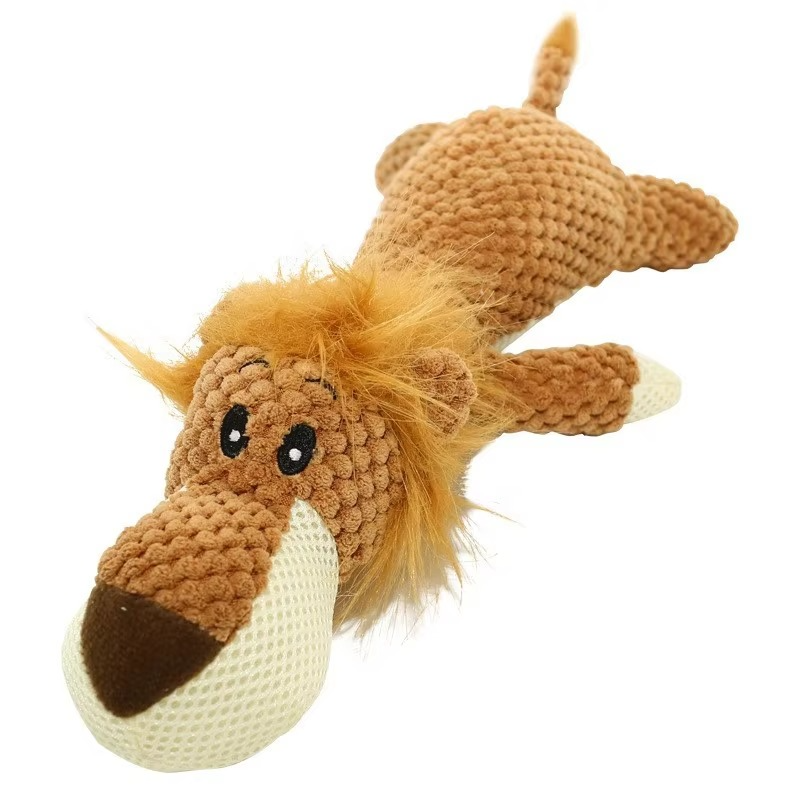 Plush Dog Toy for Large Breeds – Fleece, Machine Washable, Squeaker Inside