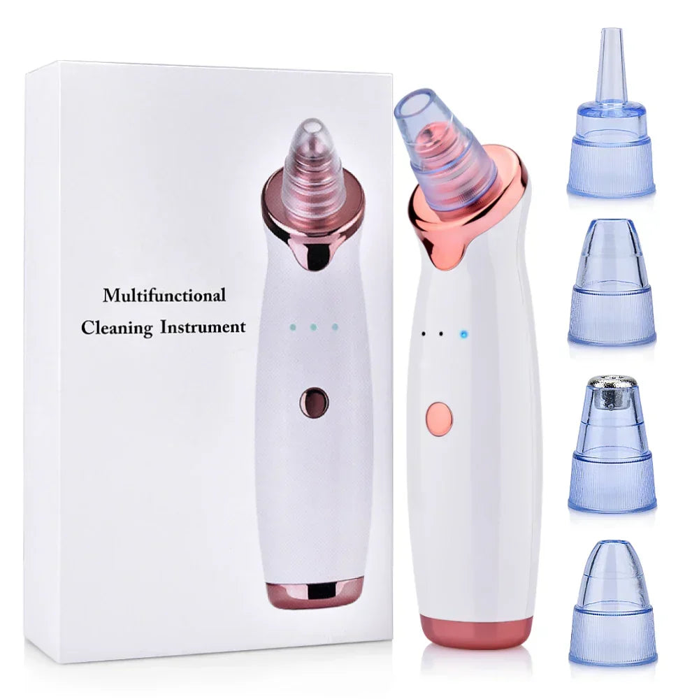 Rechargeable Facial Pore Cleaner with Suction and Cleaning Tip