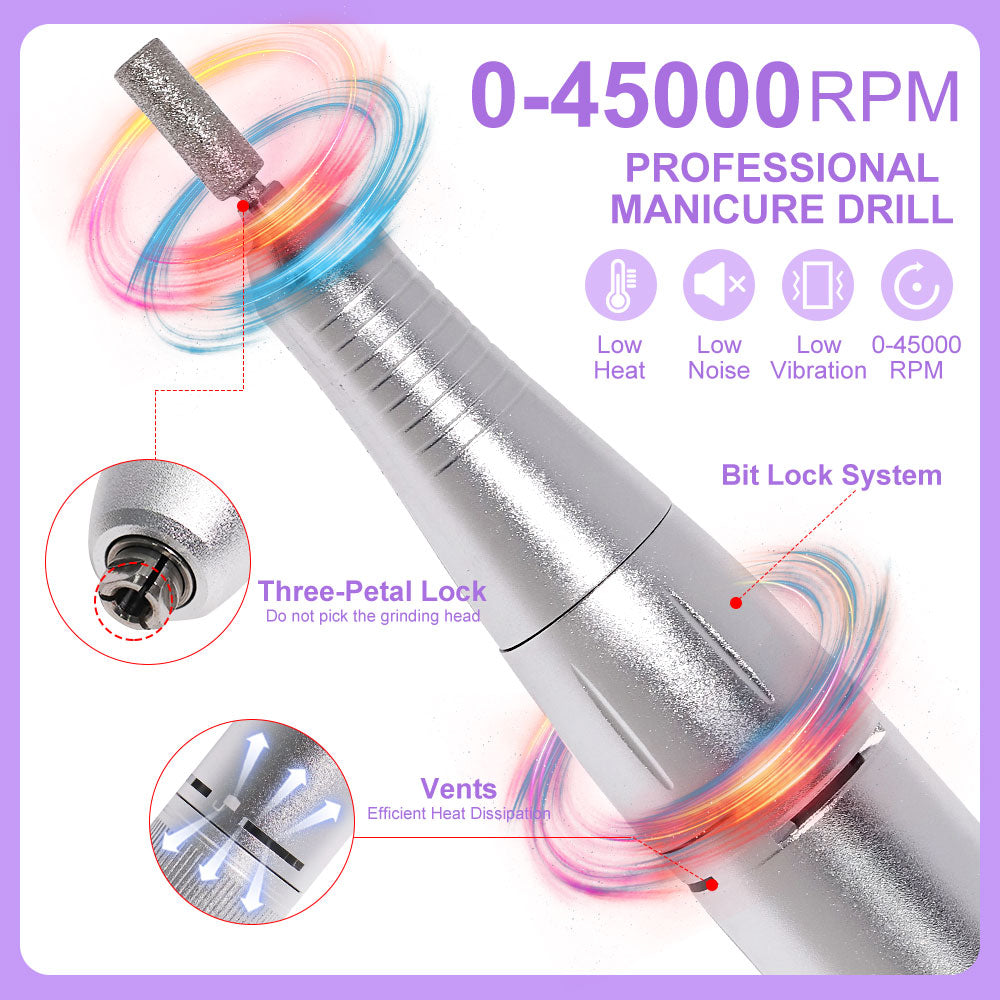 Rechargeable Electric Nail File 45000 RPM for Acrylic and Gel