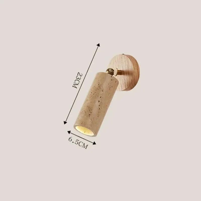 3-Light LED Ceiling Spotlight in Wabi Sabi Style with Travertine Finish
