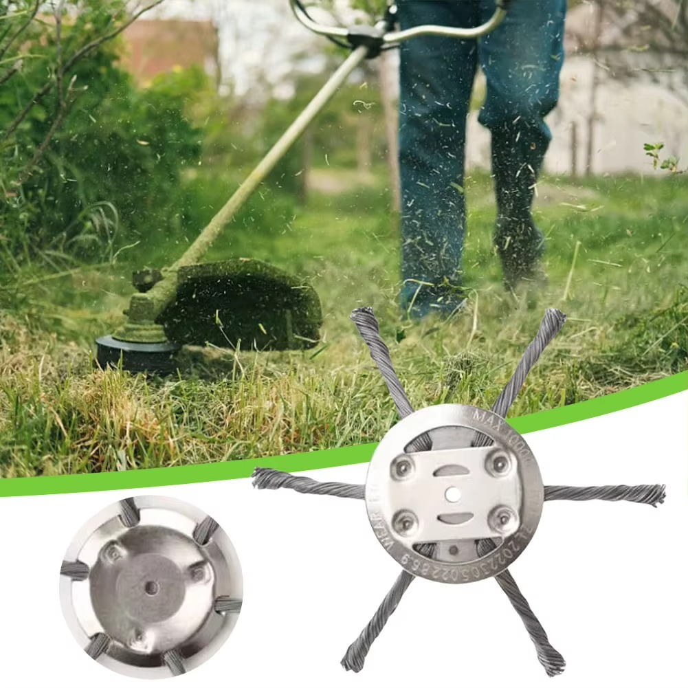 6-Inch Wire Brush Cutting Head for Battery Grass Trimmers