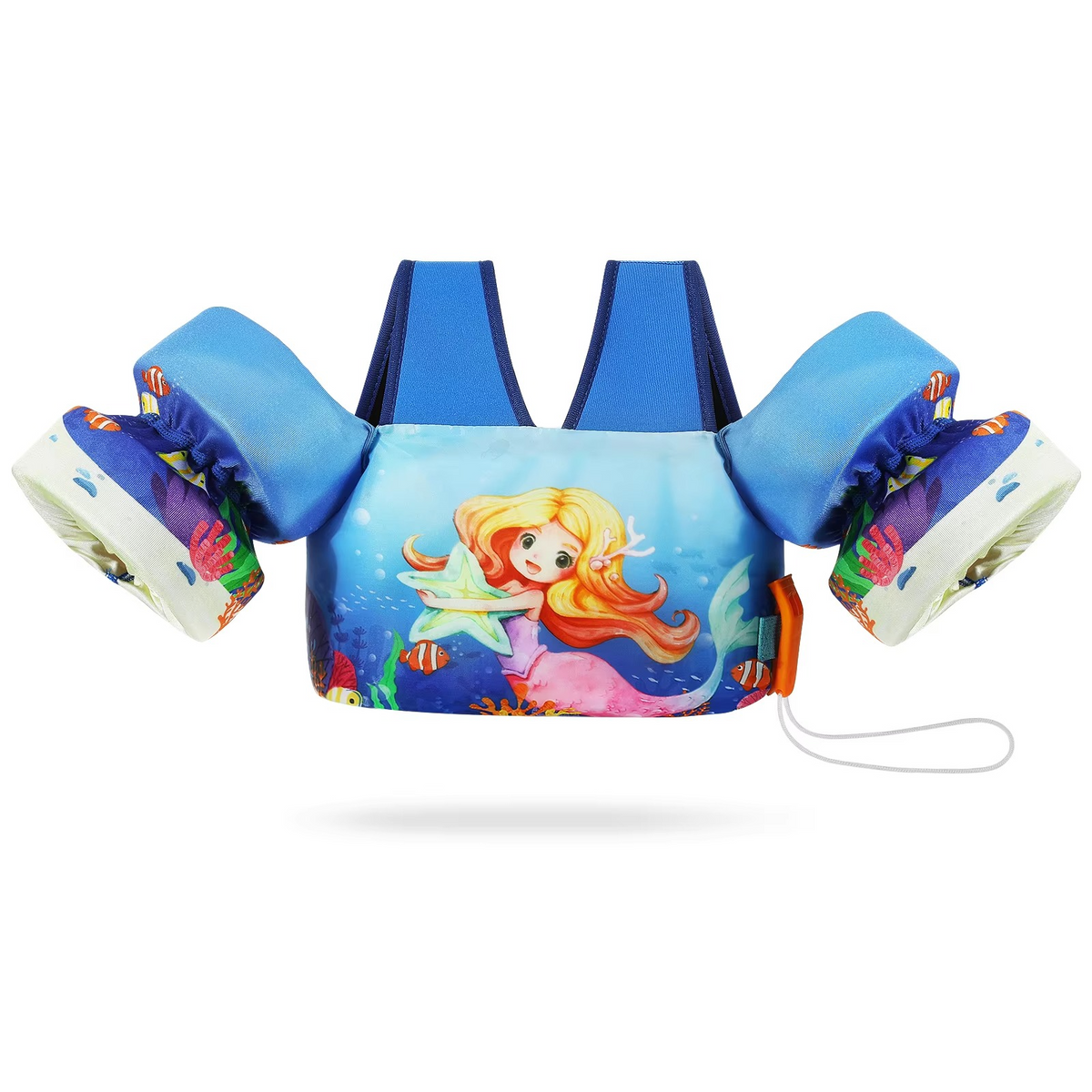 Children's Foam Swim Vest with Arm Floats and Safety Whistle