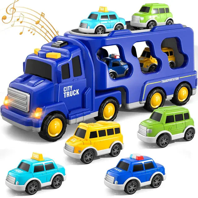 Light and Sound Fire Truck Transport Vehicle Set