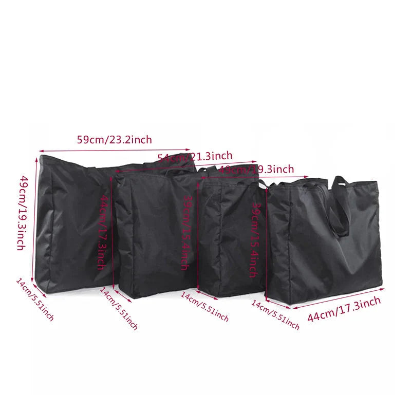Water-Resistant Foldable Travel Bag - Available in 4 Sizes, Black and Blue