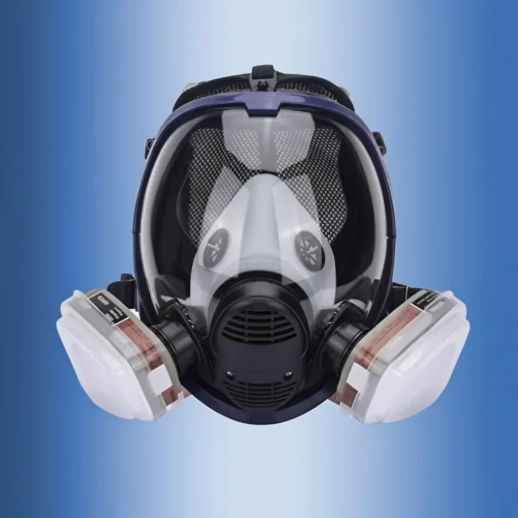 Complete Respiratory Mask with Clear Visor and Changeable Filter Cartridges