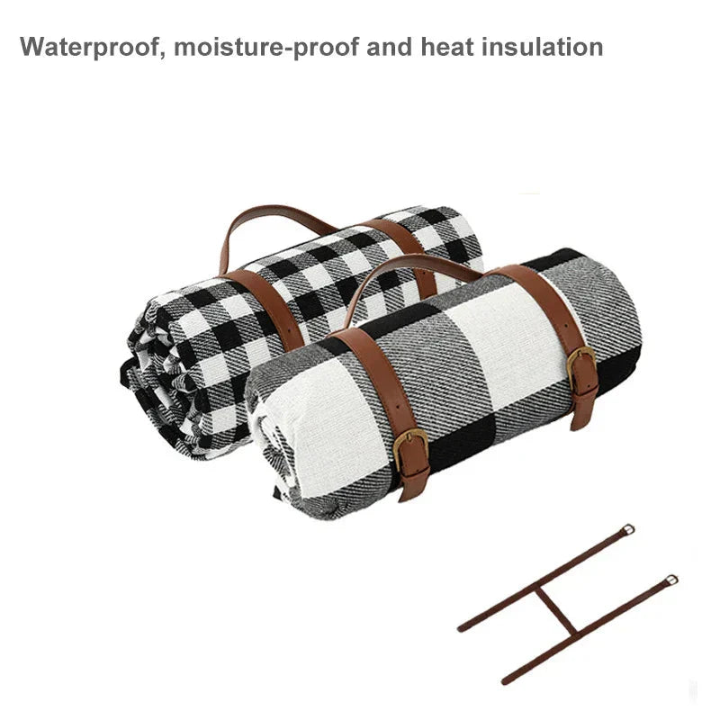 Portable Waterproof Blanket for Picnics with Carry Strap
