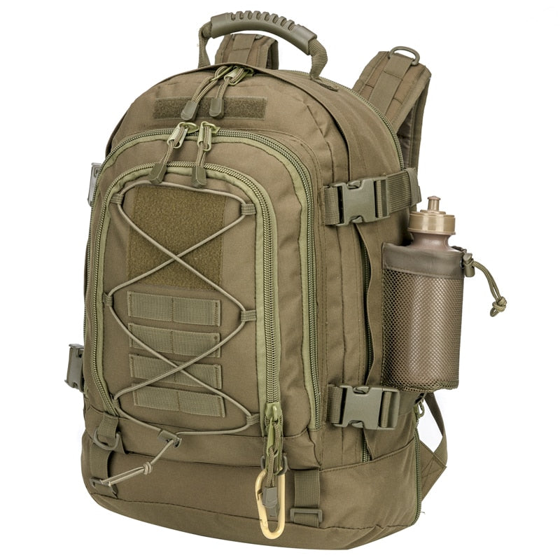 Expandable Waterproof Rucksack for Hiking, Camping, Travel - 60L Tactical Backpack