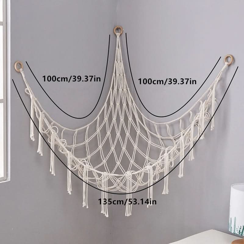 Cozy Room Decor Hand-Woven Toy Storage Net