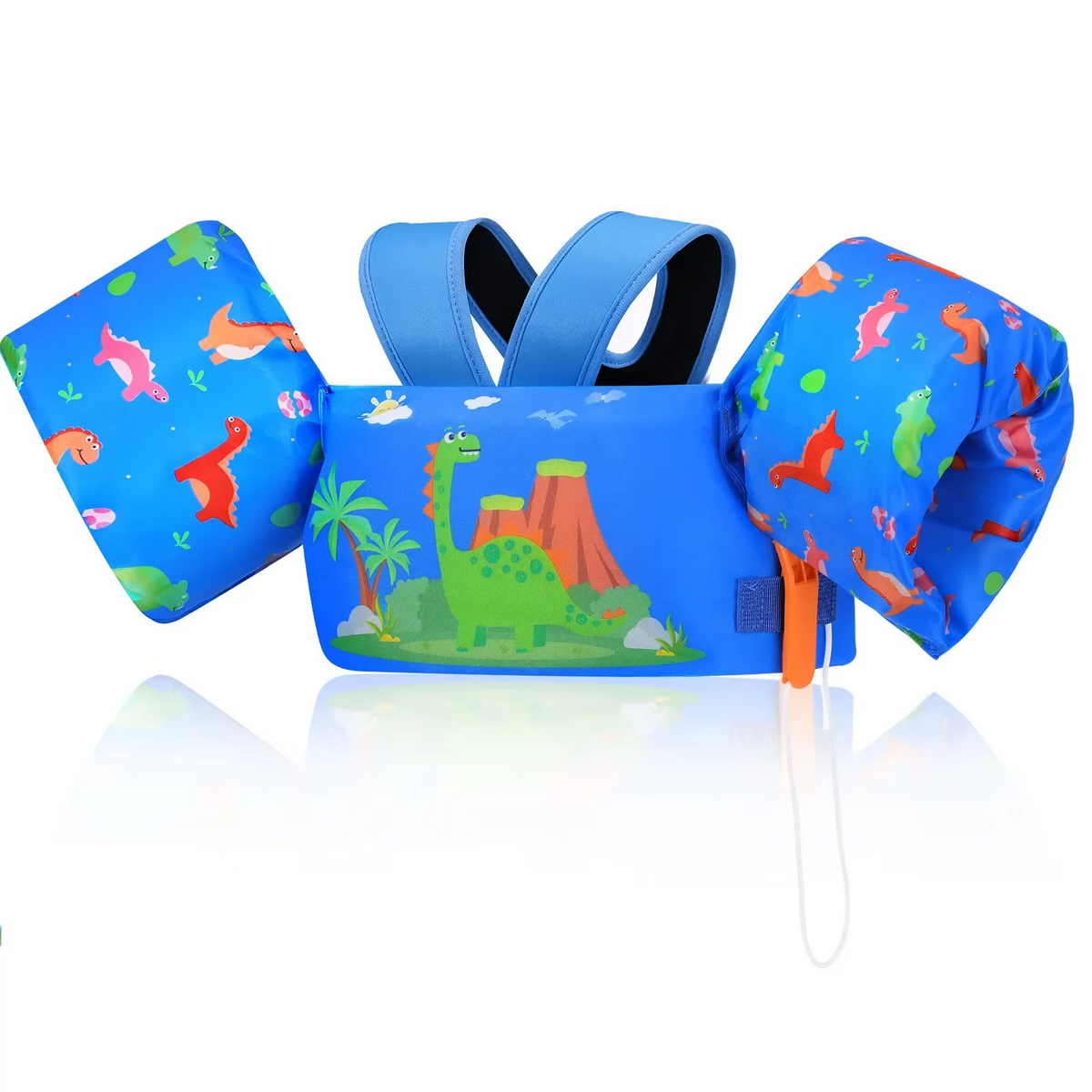 Children's Foam Swim Vest with Arm Floats and Safety Whistle