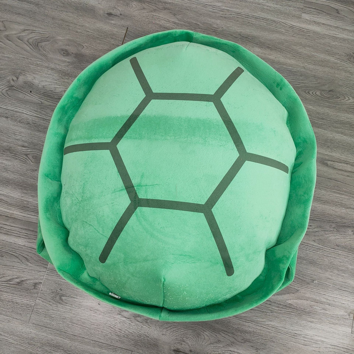 Curved Support Plush Pillow with Cotton Cover in Turtle Shell Design