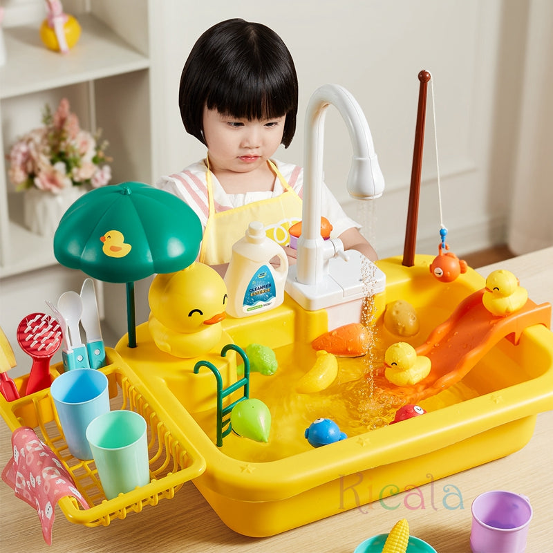 Fountain Water Play Table with Toys and Accessories