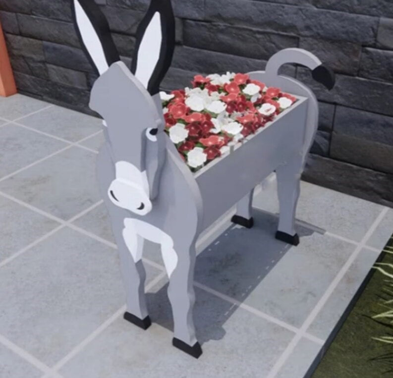 Weatherproof PVC Flower Pot Statue – Charming Animal Planter for Yard, Patio & Balcony Decor