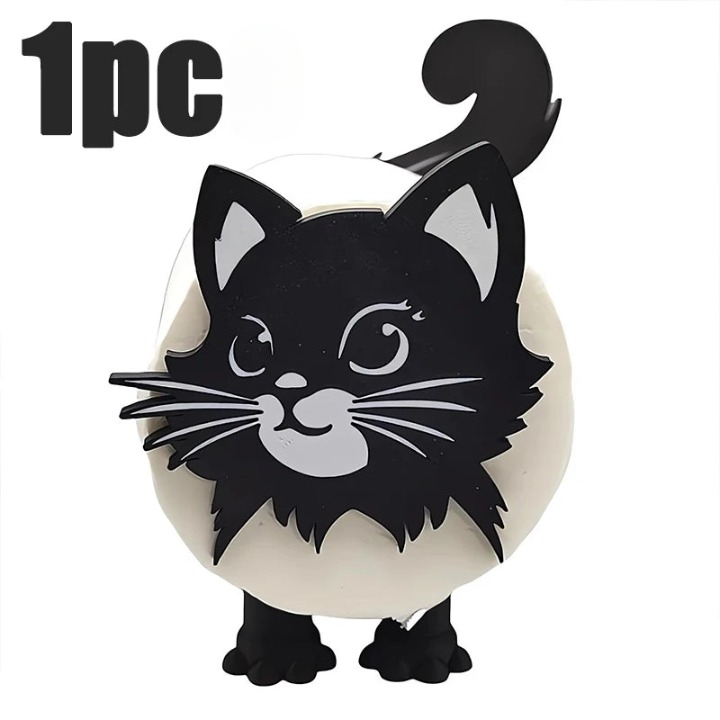 Standing Toilet Paper Holder in Cat Design – Decorative Organizer
