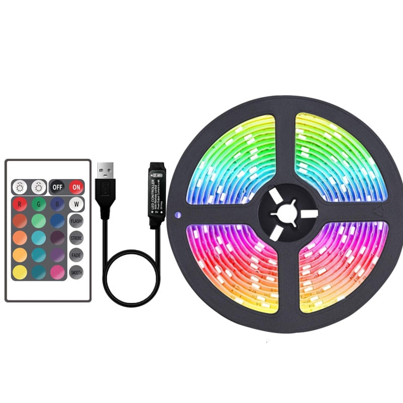 RGB LED Light Strip with Remote and App Control