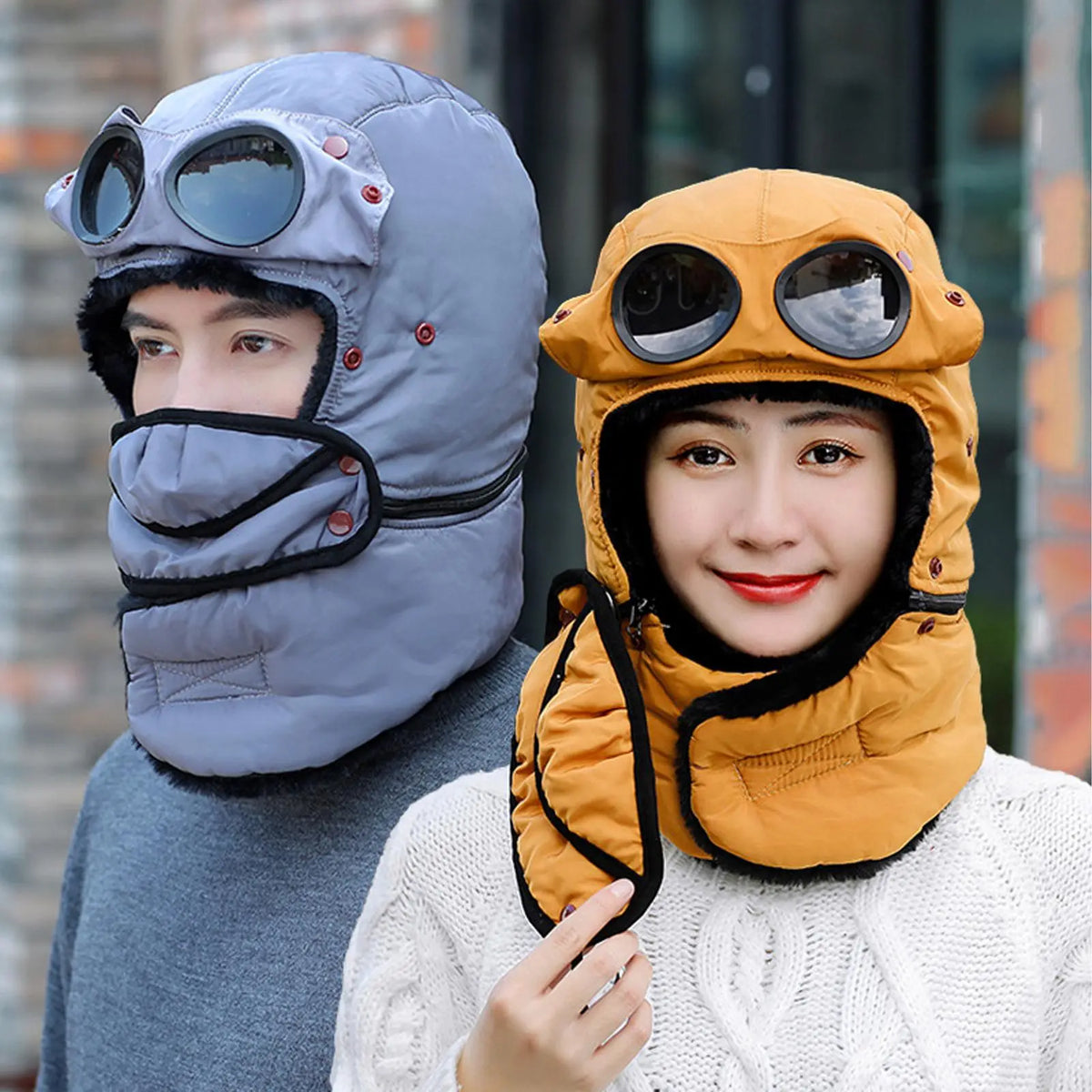 Thermal Beanie with Windproof Face Covering