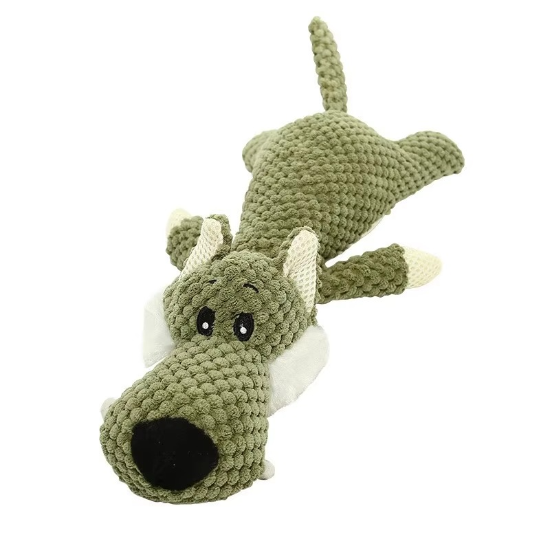 Plush Dog Toy for Large Breeds – Fleece, Machine Washable, Squeaker Inside
