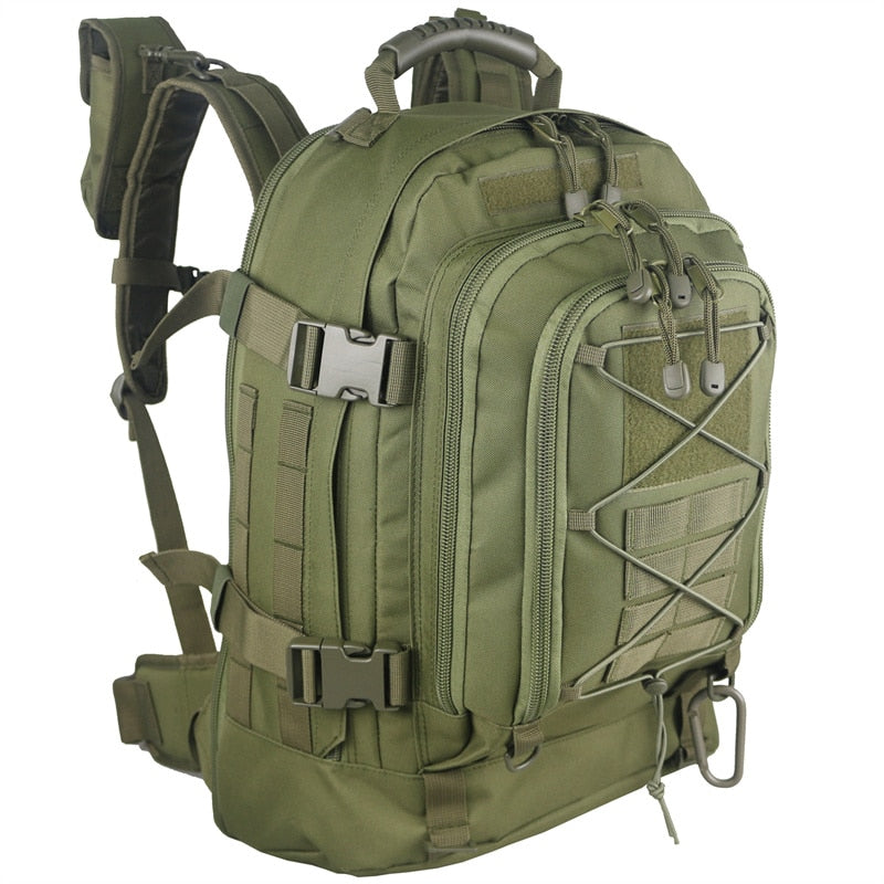 Expandable Waterproof Rucksack for Hiking, Camping, Travel - 60L Tactical Backpack