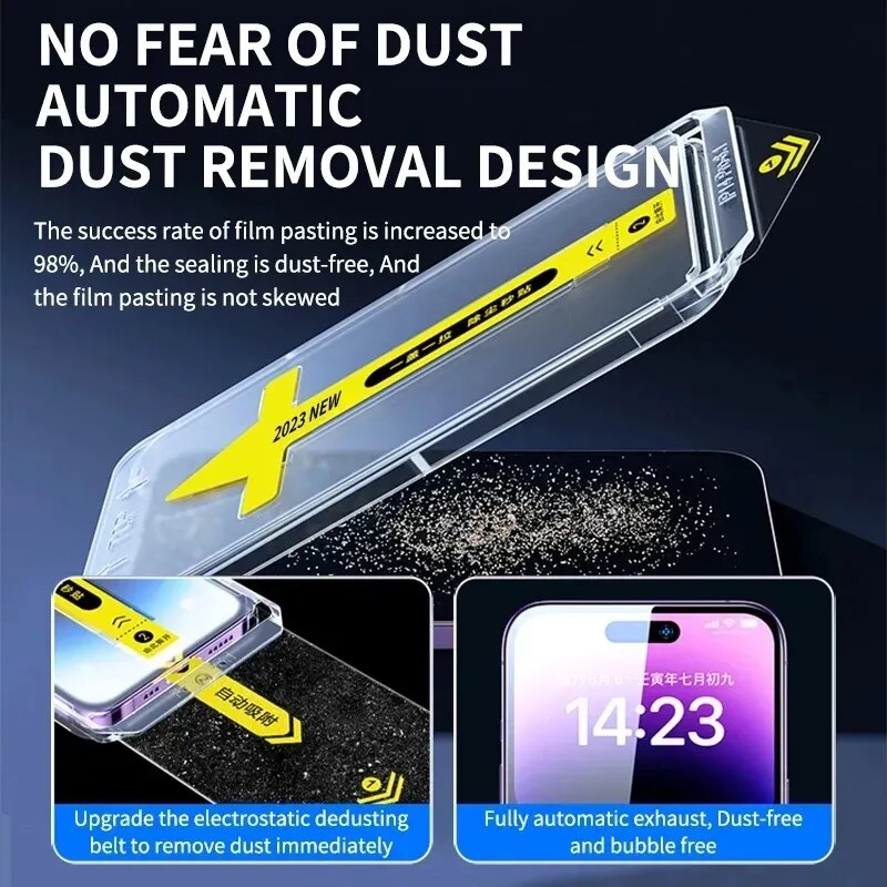 2-Pack Anti-Spy Tempered Glass Screen Protectors – Dust-Free with Alignment Kit