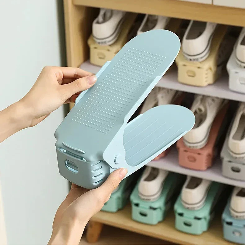 Space-Saving Shoe Organizer Set – Adjustable Stacking System
