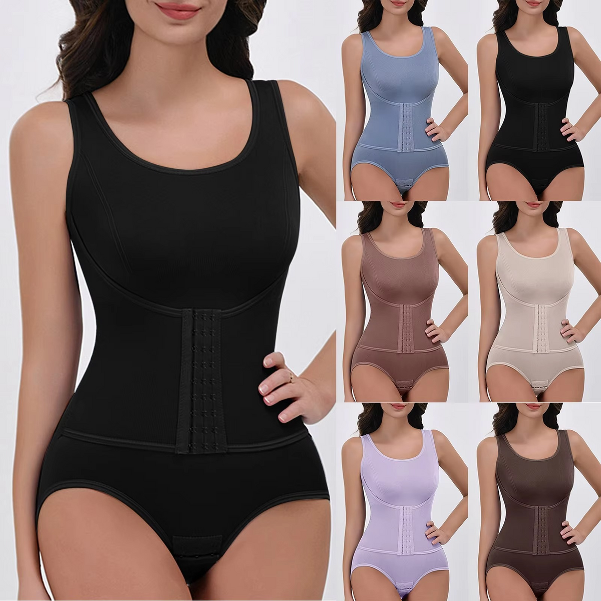Women’s Smooth Fit Bodysuit and Bra Set with Adjustable Straps
