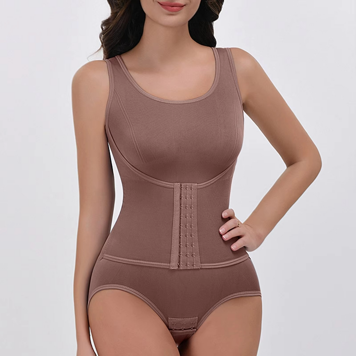 Women’s Smooth Fit Bodysuit and Bra Set with Adjustable Straps