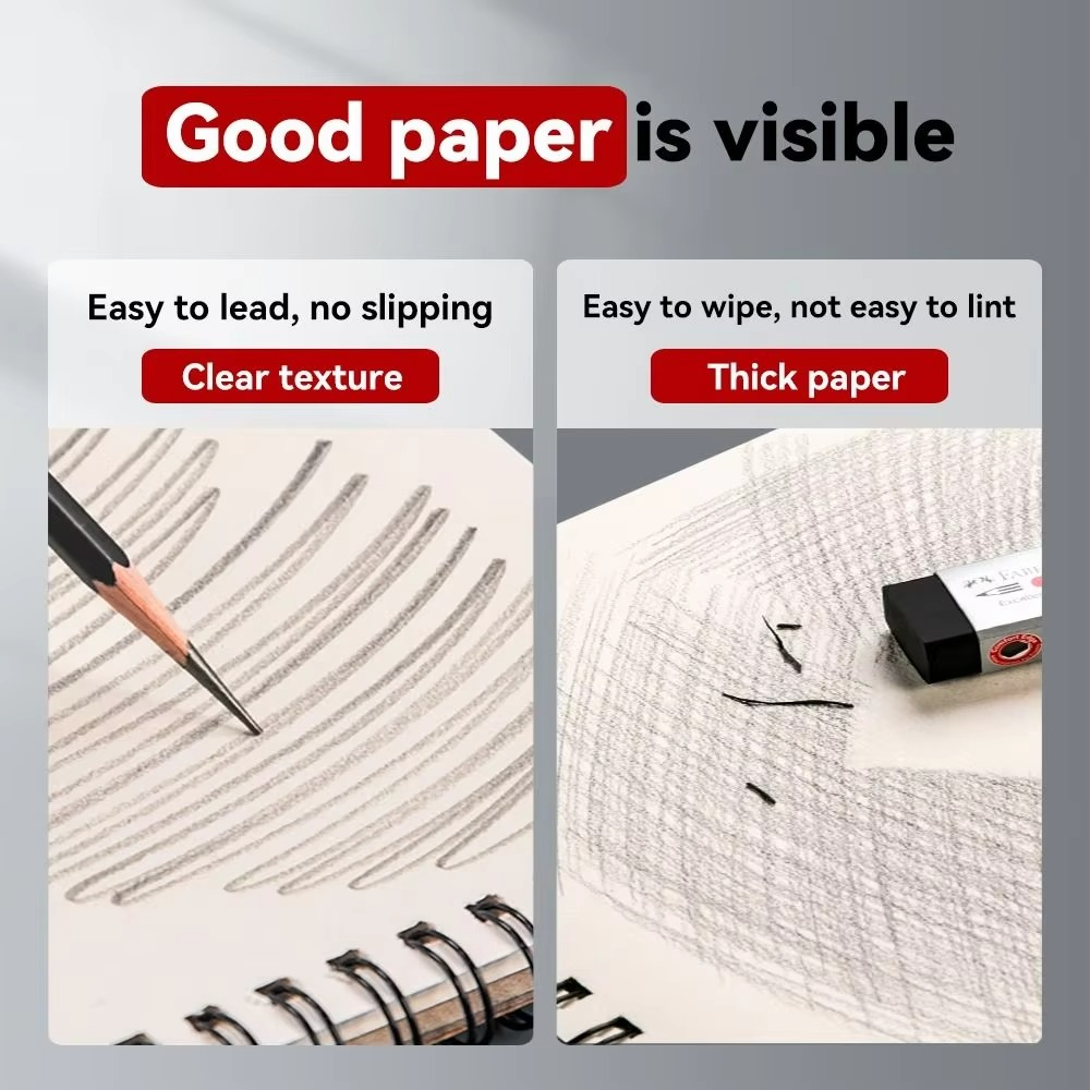 Thick Paper Spiral Drawing Sketch Pad for Art and Sketching