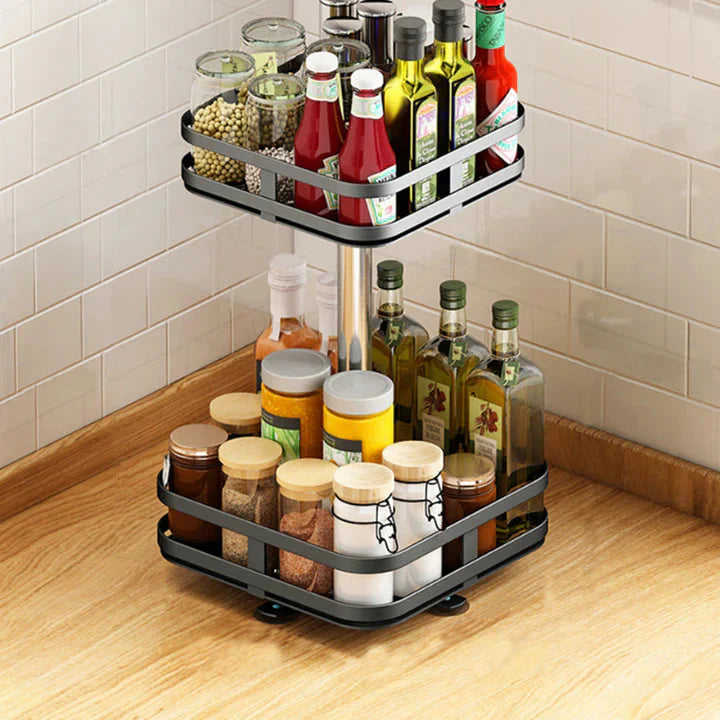 Tiered Spice Organizer with Rotating Design