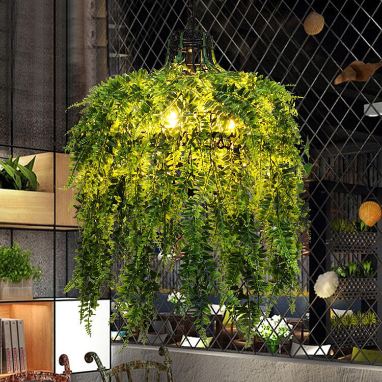 Pendant Light and Chandelier with Greenery for Modern Plant Display