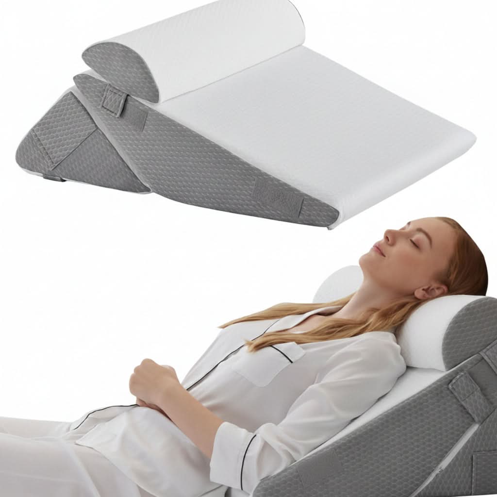 Adjustable Wedge Pillow for Back and Leg Support – Sleep Comfort