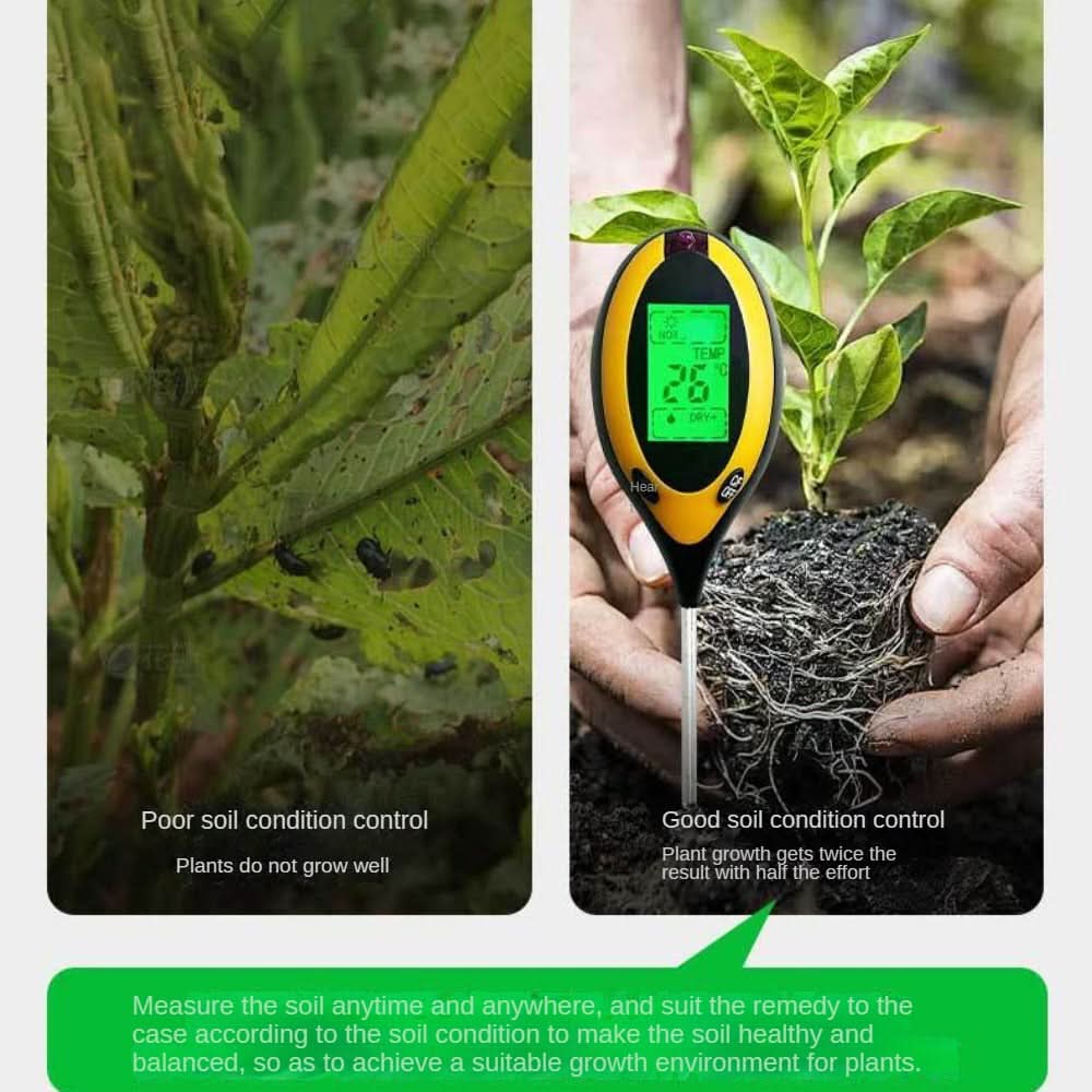 4-in-1 Garden Soil Moisture Meter for Professional Plant Care
