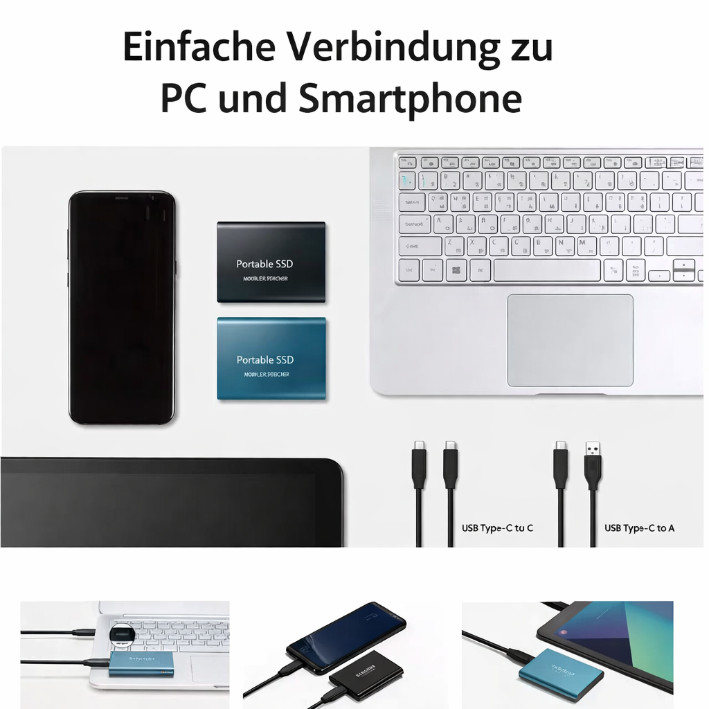 Compact USB-C Solid-State Drive – 128GB High-Speed External Storage